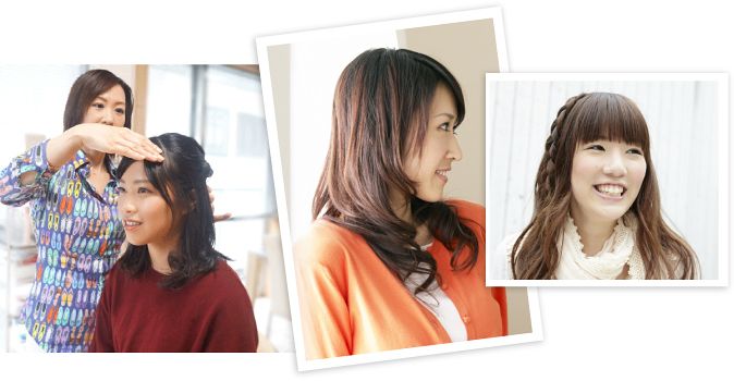 診断からお似合いと判断されるヘアスタイルをご提案。カラー診断ではお似合いの髪色もアドバイスしますのでパーフェクトコースなら髪にまつわるお悩みも解消しやすいです