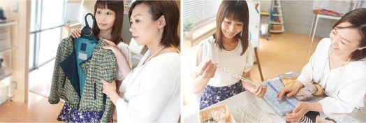 様々な素材・生地のサンプル服をご用意しております
